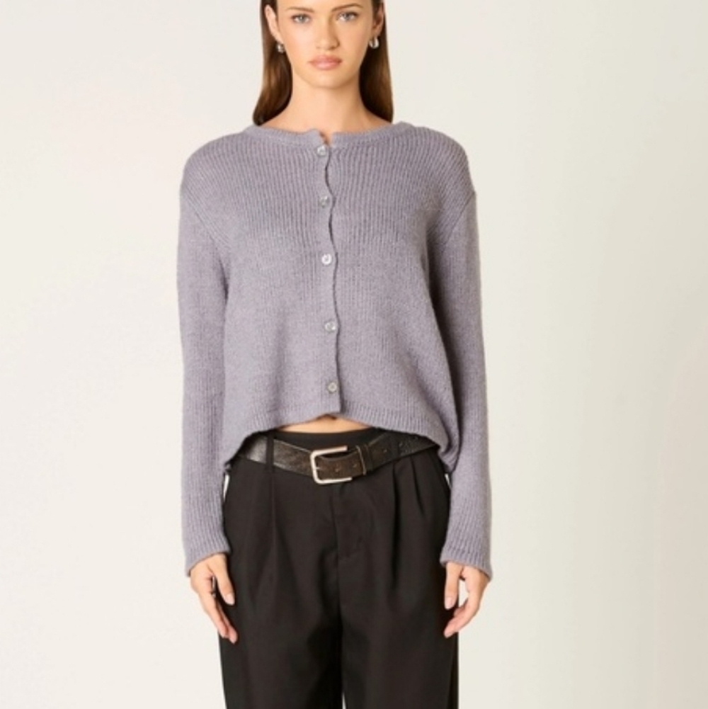 NIA Ariana Wool Blend Cardigan Gray NWT Plus Size Approximate Size 18